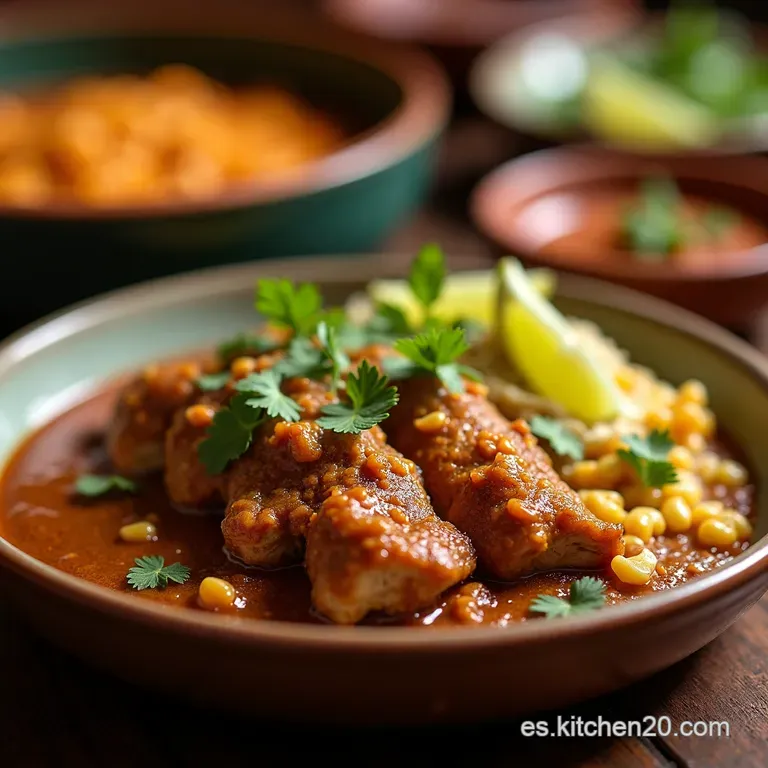 Mole Poblano Con Pollo Un Abrazo De Sabor Tradicional presentation