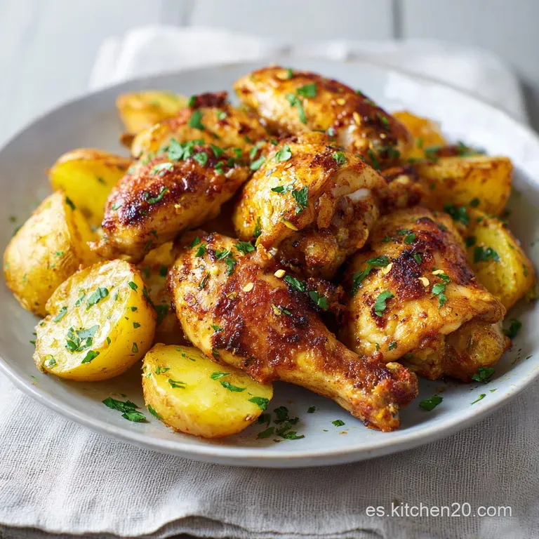Muslos de Pollo al Horno con Patatas: Piel Crujiente