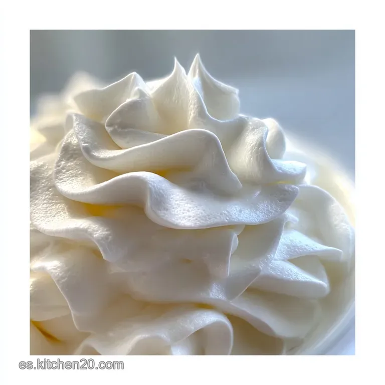 Elegant swirls of billowy white whipped cream, piped artfully, garnished with a dusting of cocoa. Dessert perfection on a ...