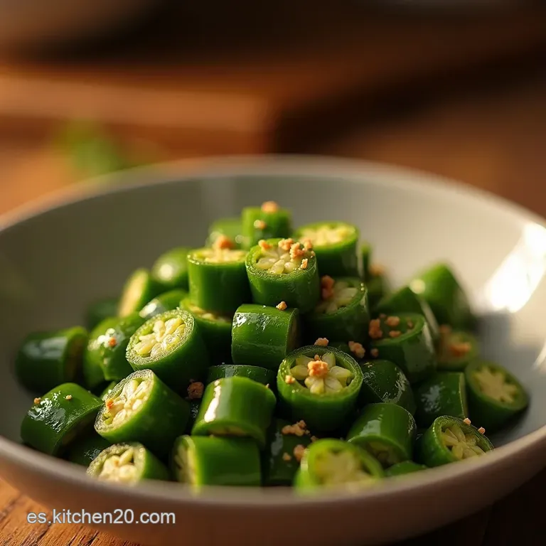El Tesoro Verde Crujiente Okra Encurtida R&aacute;pida Al Estilo De La Abuela presentation