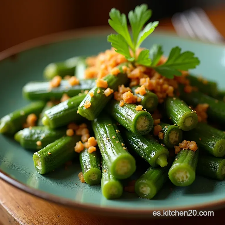 El Tesoro Verde Crujiente Okra Encurtida R&aacute;pida al Estilo De la Abuela