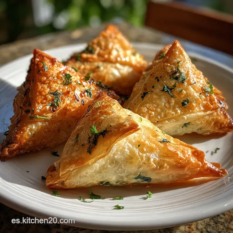 Pasta Filo Rellena de Espinacas y Queso Feta
