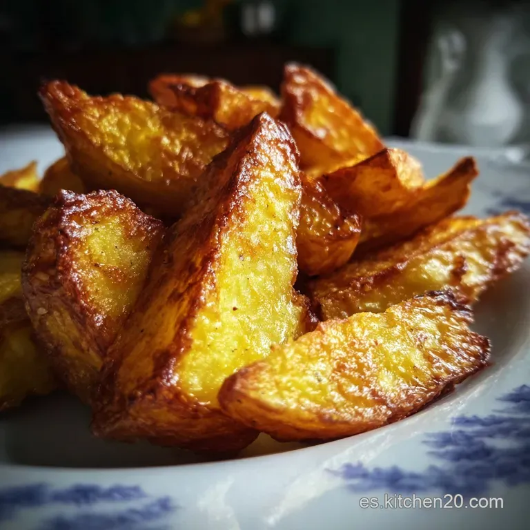 Elegantly plated patatas a lo pobre: creamy potatoes & onions, topped with a fried egg, glistening under warm light.