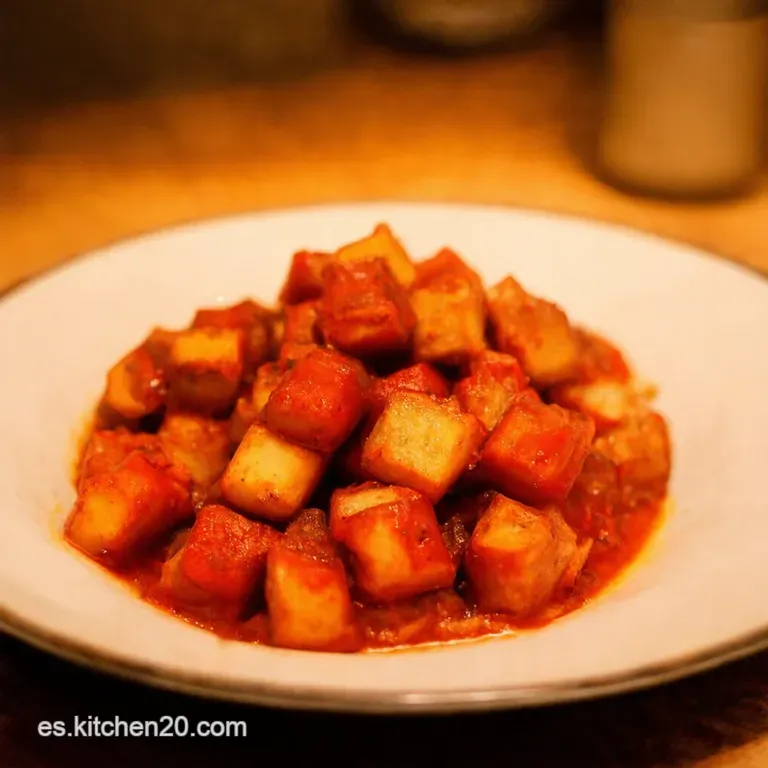 Patatas Bravas Crujientes En Freidora De Aire presentation