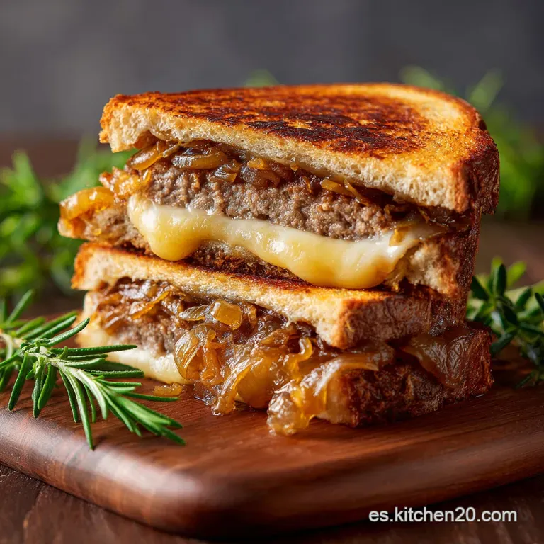 S&aacute;ndwich Patty Melt De Pavo: El Secreto De La Cebolla Caramelizada Perfecta presentation