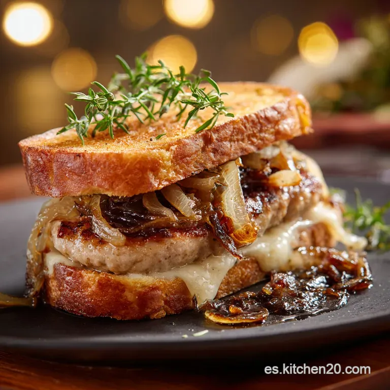 S&aacute;ndwich Patty Melt de Pavo: El Secreto de la Cebolla Caramelizada Perfecta