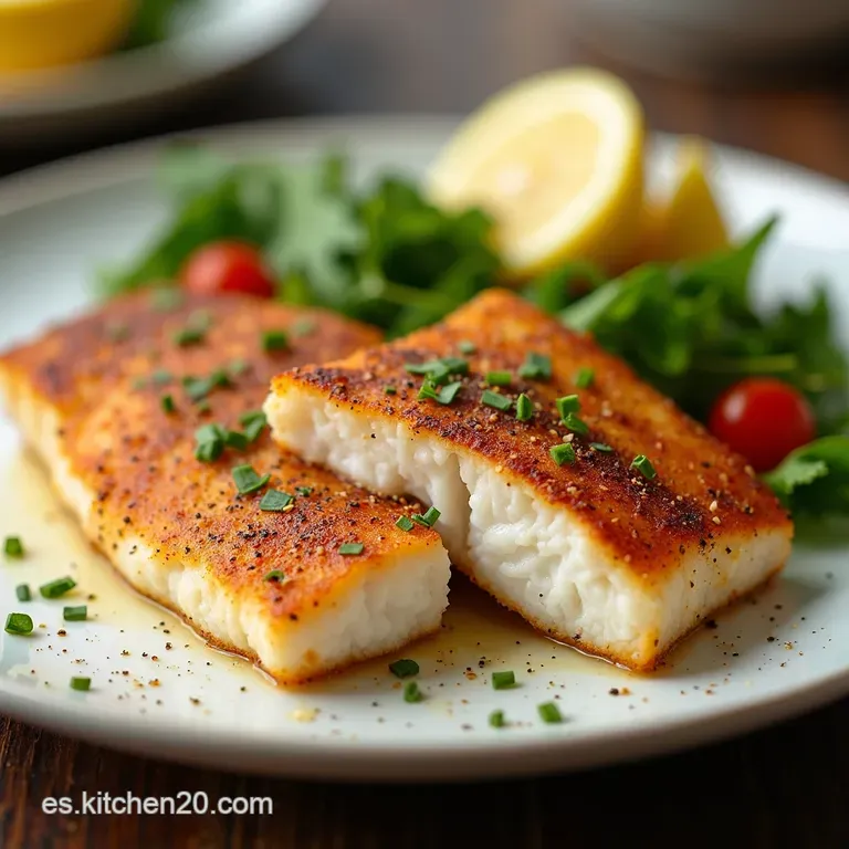 Pescado Ennegrecido al Estilo Louisiana con Arroz Cremoso de Coliflor