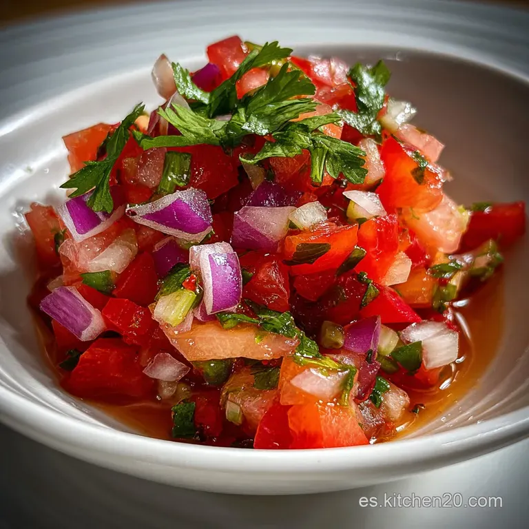 Pico de gallo served in a rustic bowl, bright with red tomatoes, green cilantro, and pale avocado. Zesty, refreshing, and ...