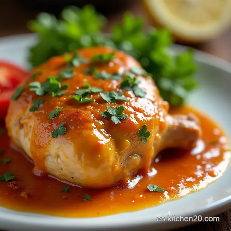 Pollo al Ajillo Cremoso a la H&uacute;ngara