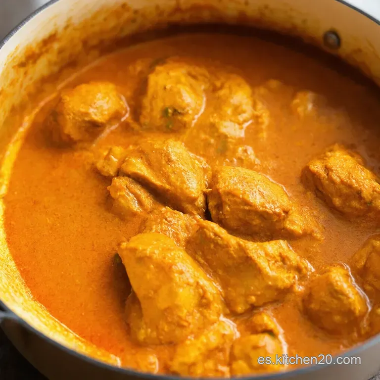 Pollo Al Curry Cremoso Al Estilo Casero presentation