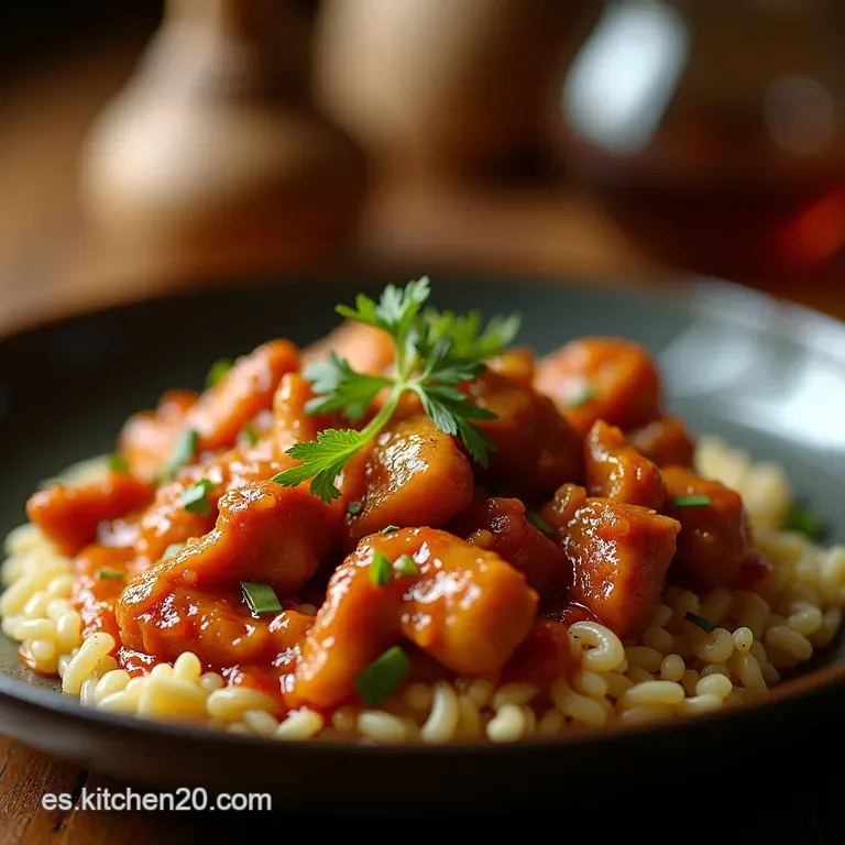 Pollo Szechuan Fuego Y Seda Crujiente Dulce Y Adictivo presentation