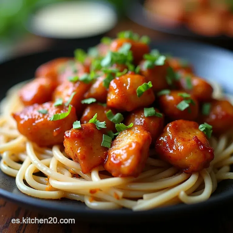 Pollo Szechuan Fuego y Seda Crujiente Dulce y Adictivo