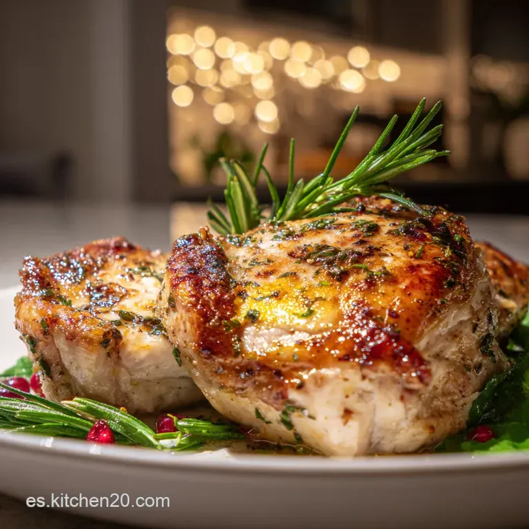 A slice of stuffed roasted chicken on a plate, revealing a rich, savory filling with herbs and vegetables, plated elegantly.