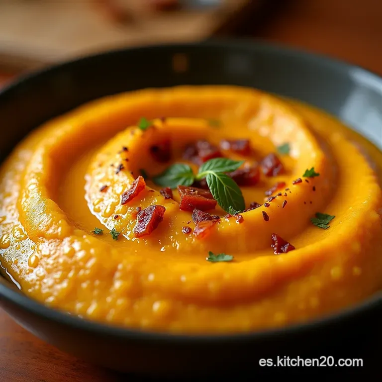 Oro Naranja Y Fuego Lento El Pur&eacute; De Batatas Cremoso Con Alma De Chipotle presentation