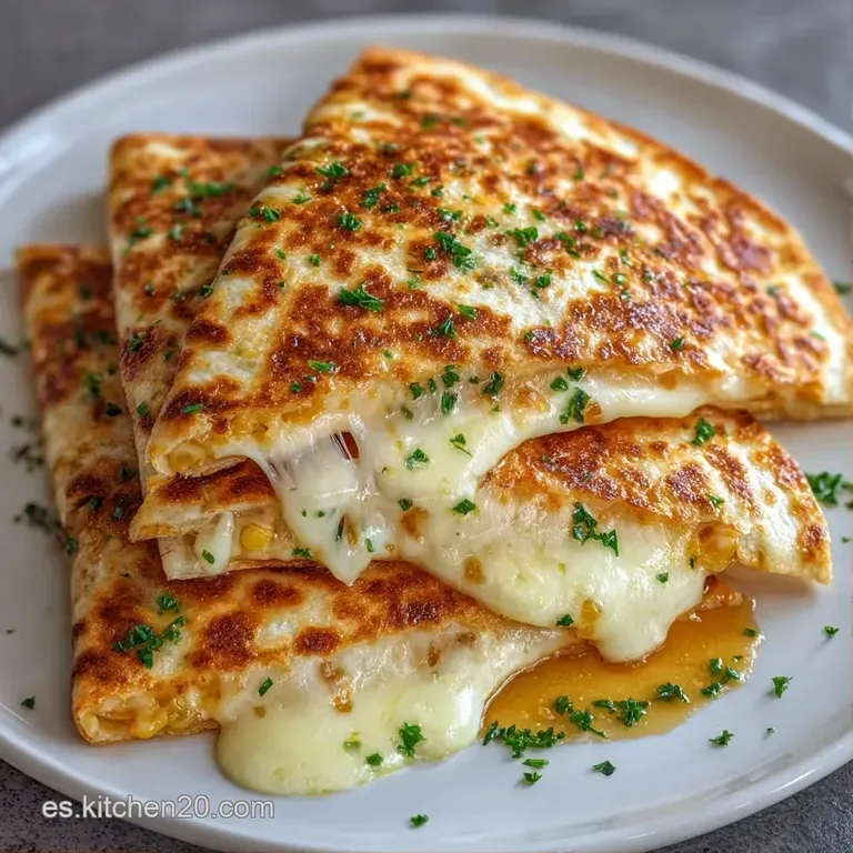 Quesadillas cortadas en tri&aacute;ngulos ordenados, acompa&ntilde;adas de crema blanca espesa y salsa roja vibrante en cuencos.