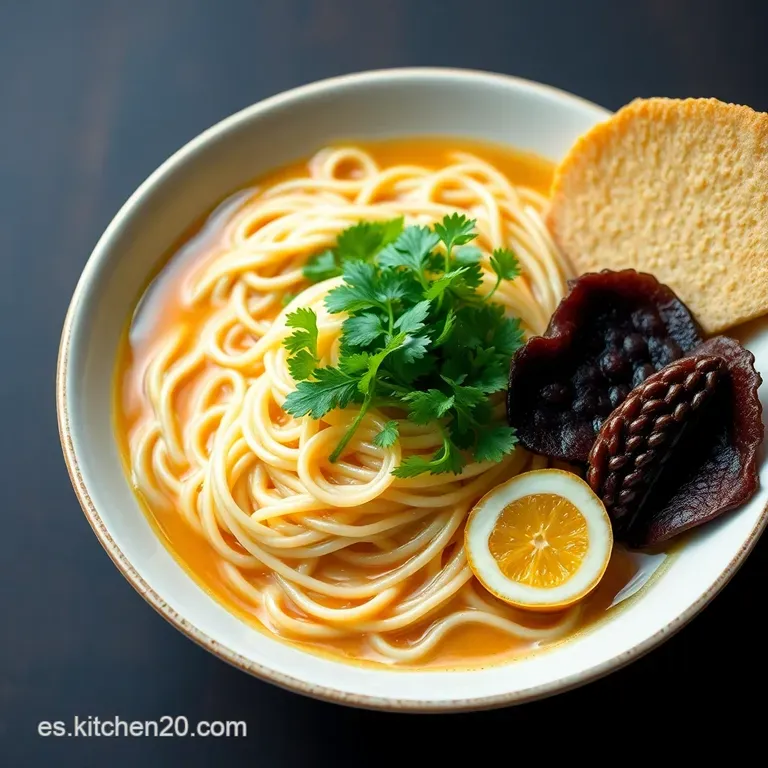 Ramen Casero Estilo Tonkotsu Simplificado presentation