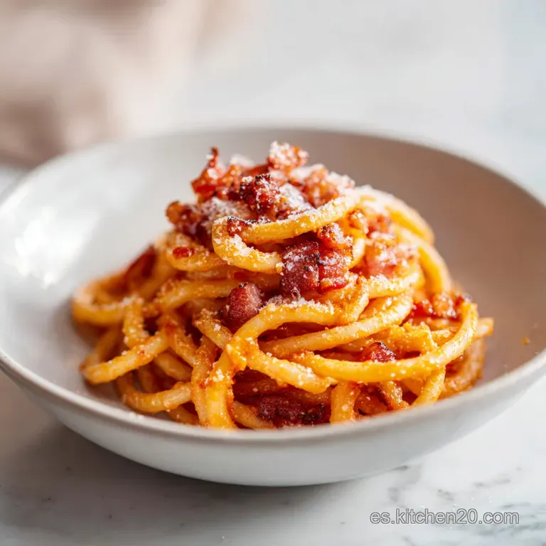 Receta de Amatriciana Aut&eacute;ntica: Guanciale Crujiente
