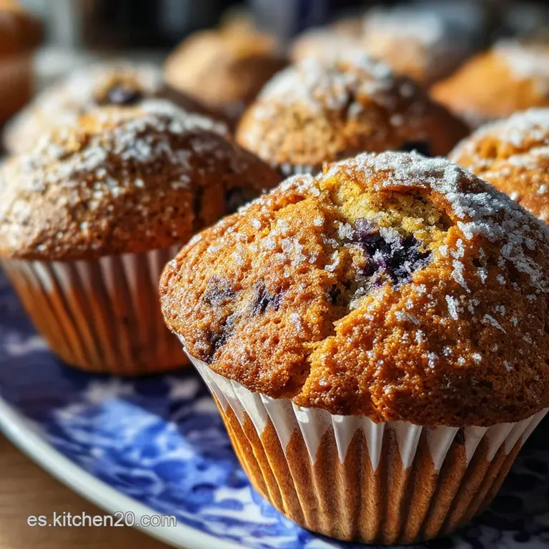 A trio of fluffy, golden muffins arranged on a linen napkin, steam rising, with a dusting of powdered sugar. Inviting!