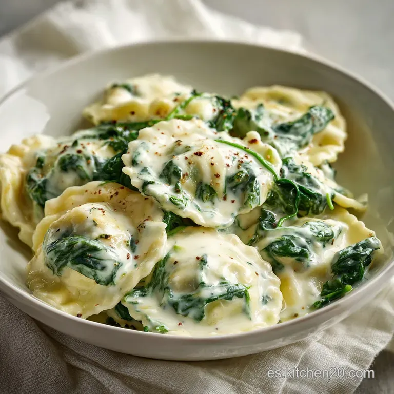 Ravioli Recipes: Ricotta Espinacas y Salsa Alfredo