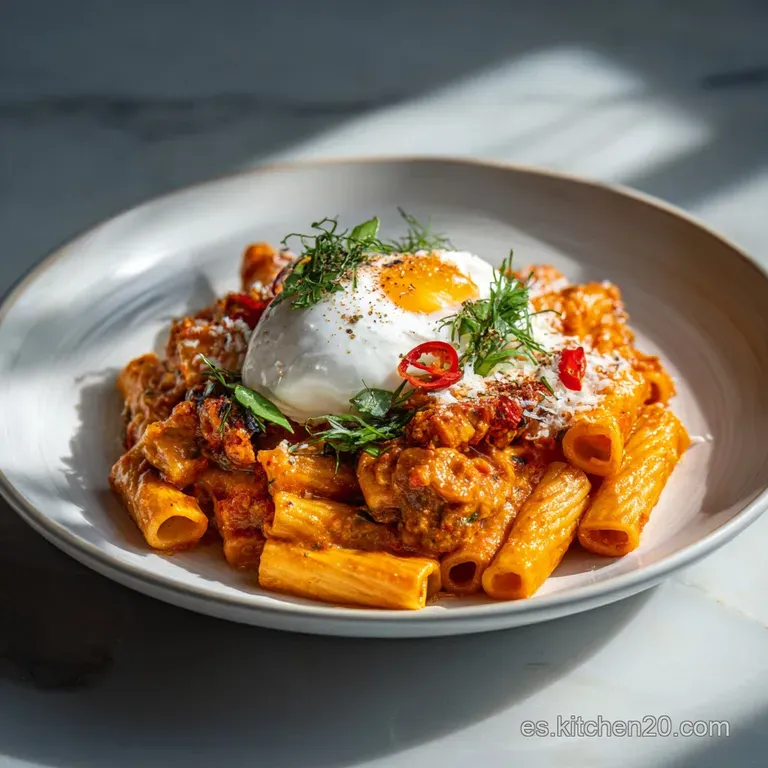 Receta de Rigatoni Picante con Burrata Cremosa