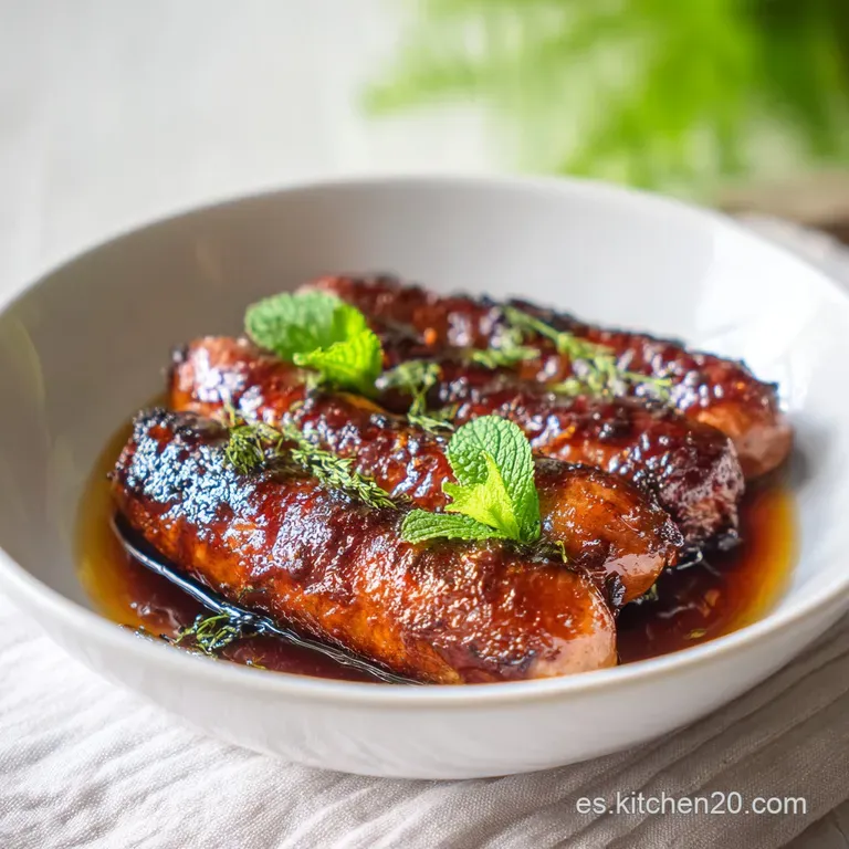 Salchichas Asadas: Glaseado Ahumado y Crujiente