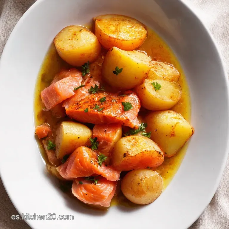 Salm&oacute;n al Horno con Patatas: &iexcl;Cena Lista en un Plis Plas!