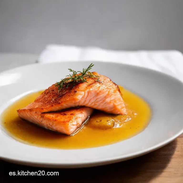 Salm&oacute;n al Horno con Salsa de Miel y Mostaza