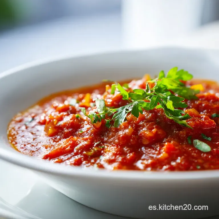 Penne pasta coated in rich red sauce, garnished with fresh green basil and a dusting of white cheese.