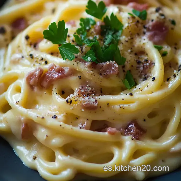 Salsa Carbonara Cremosa Para Pasta presentation