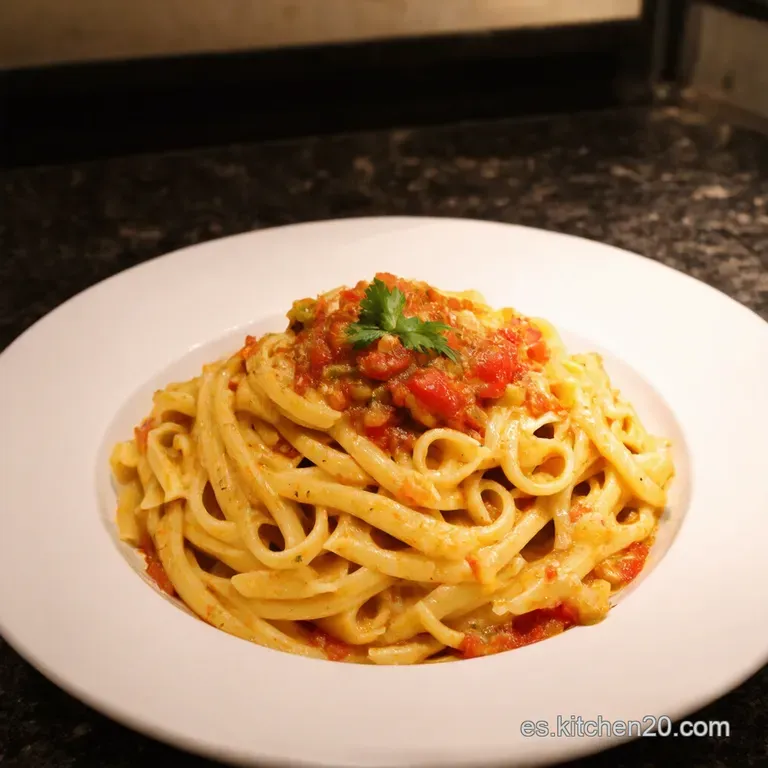 Salsa Carbonara Espa&ntilde;ola Con Manchego Y Piment&oacute;n presentation