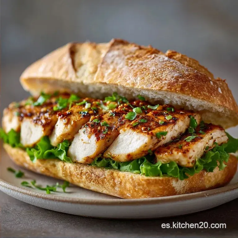 S&aacute;ndwich de Pollo: R&aacute;pido y Jugoso