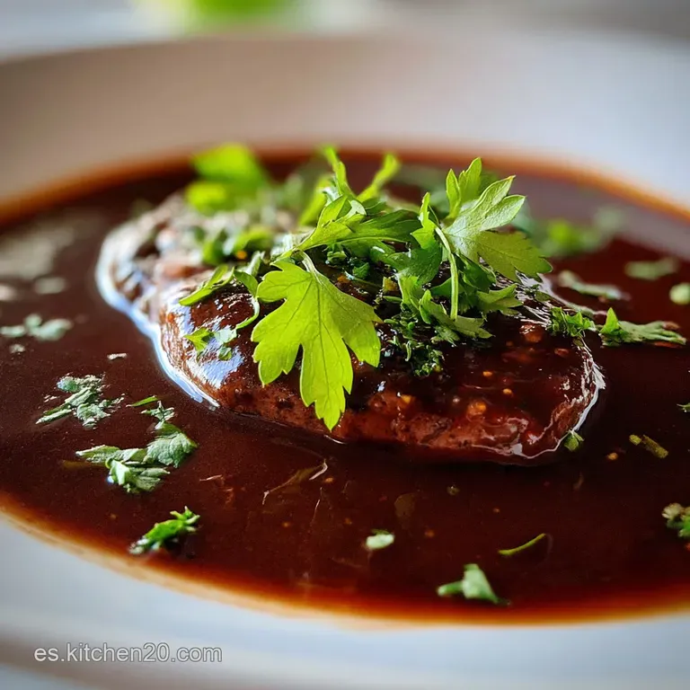 Slices of pork tenderloin bathed in dark, glossy sauce. Elegantly plated with a sprinkle of nuts & fresh herbs. A gourmet ...