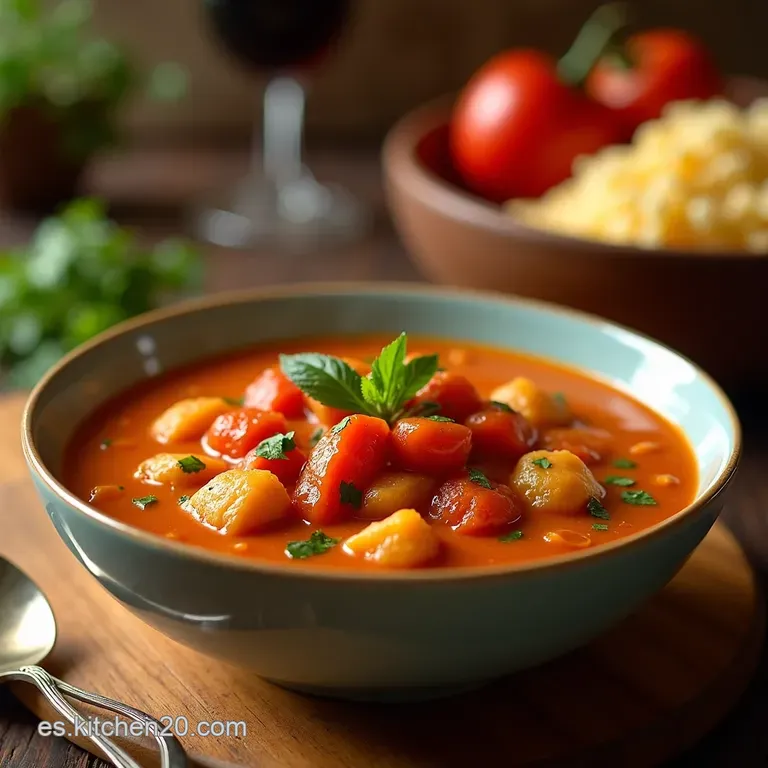 Sopa De Pimientos Rellenos Un Abrazo En Cada Cucharada presentation