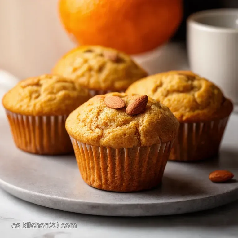 Spanish Sunshine Muffins with Orange and Almonds presentation