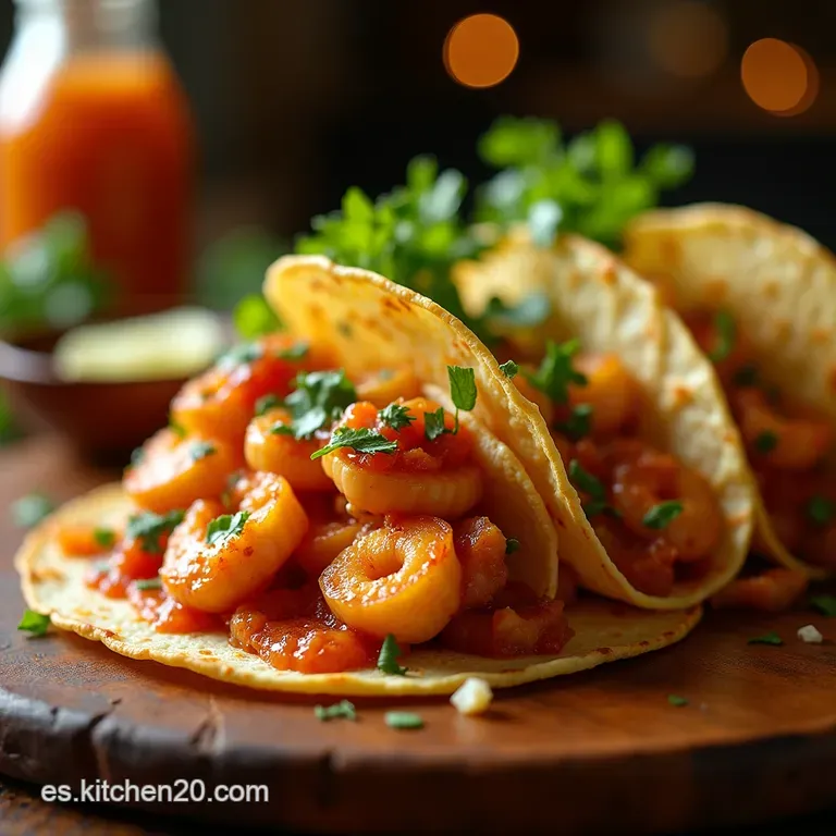 Tacos De Camarones Al Estilo Pac&iacute;fico Con Salsa De La Abuela Cremosa De Jalape&ntilde;o presentation
