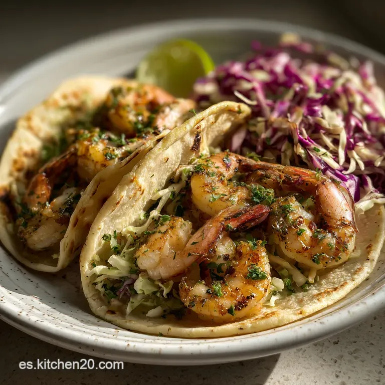 Shrimp Tacos de Camar&oacute;n al Ajillo y Lima