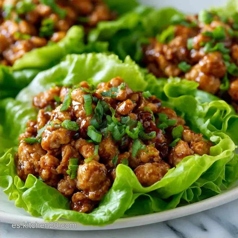 Tacos De Lechuga Con Pavo Con Jengibre Y Soja