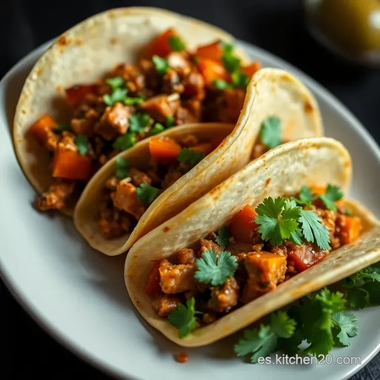 Tacos de Pollo y Frijol Negro con Crema de Aguacate