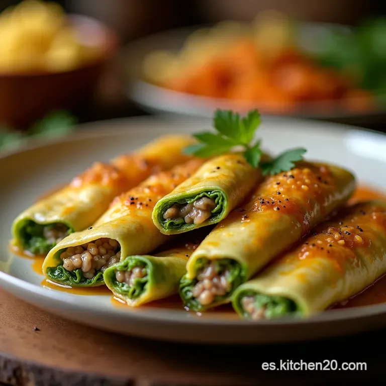 Tamalitos Verdes Con Carne Molida presentation