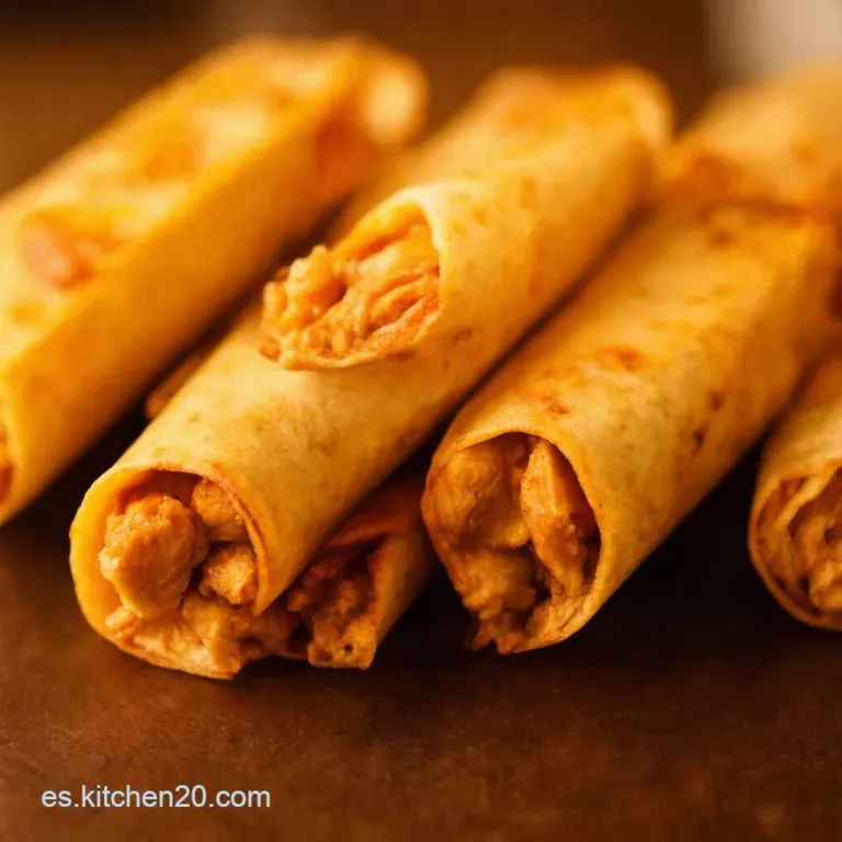 Taquitos Dorados De Pollo Crujientes Y Deliciosos presentation