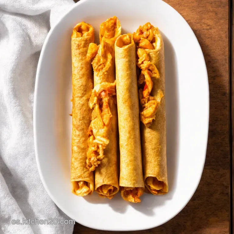 Taquitos Dorados de Pollo Crujientes y Deliciosos