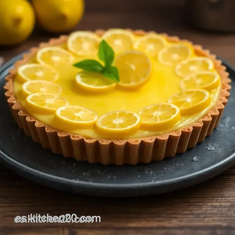 Tarta De Lim&oacute;n Refrescante Sin Horno presentation