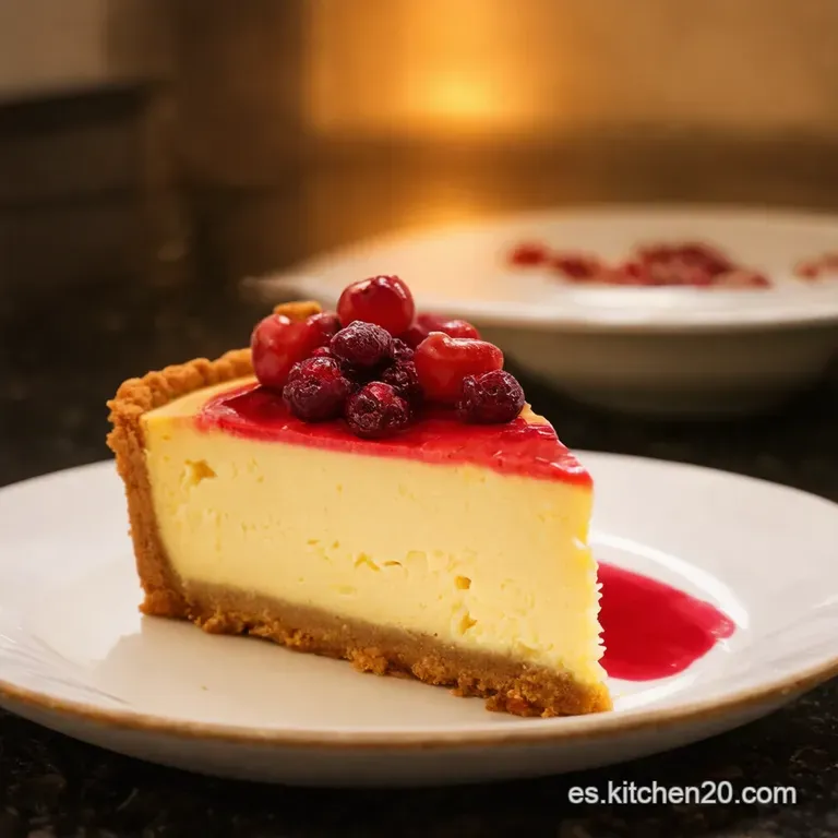 Tarta De Queso Cremosa Con Ar&aacute;ndanos Un Postre De Pel&iacute;cula presentation