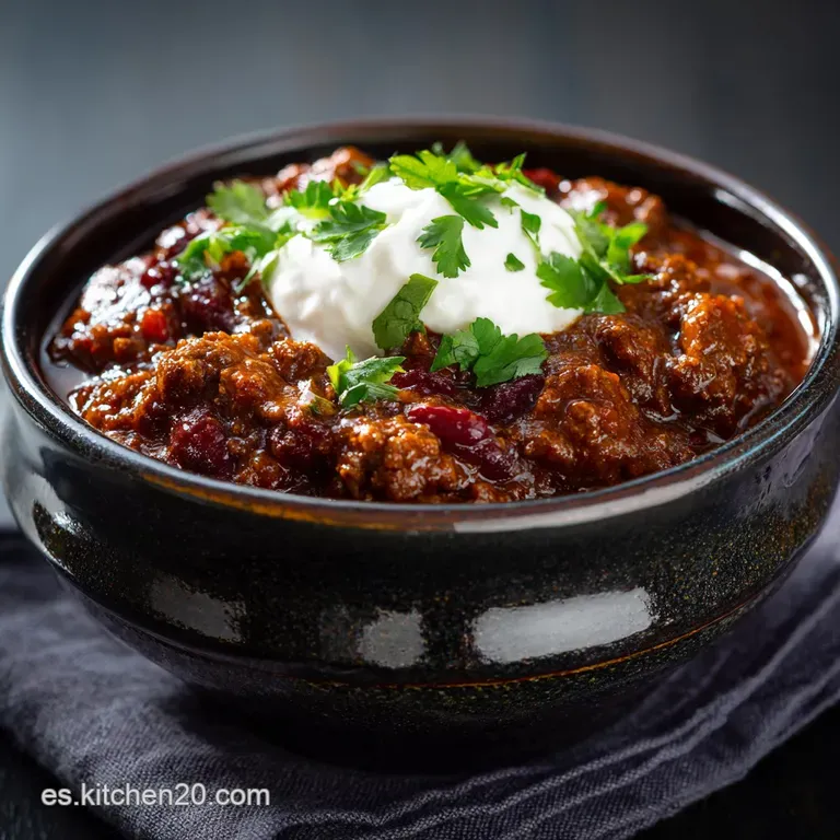 Texas Chili aut&eacute;ntico: Receta de Chili con Carne 3 horas cero frijoles.