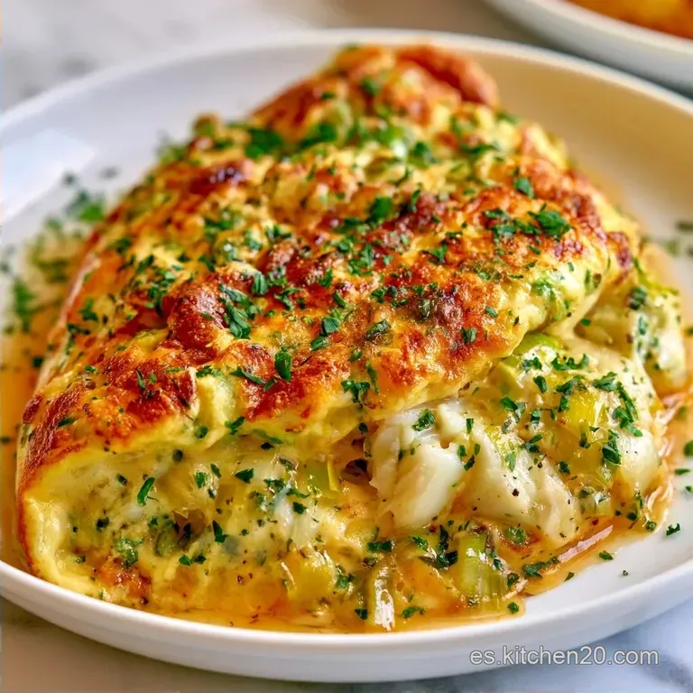 Tortilla de Bacalao y Puerros Saludable