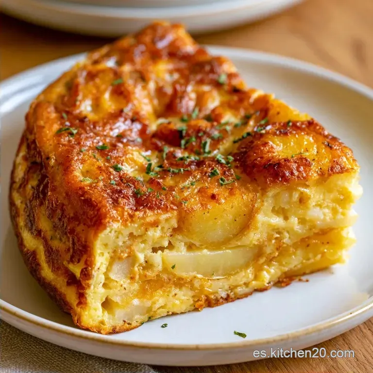 Tortilla de Patata con Cebolla: Receta Jugosa