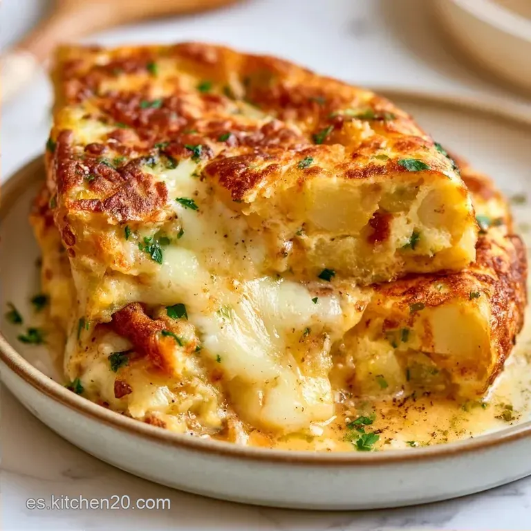 Tortilla De Patatas Con Queso Cremoso