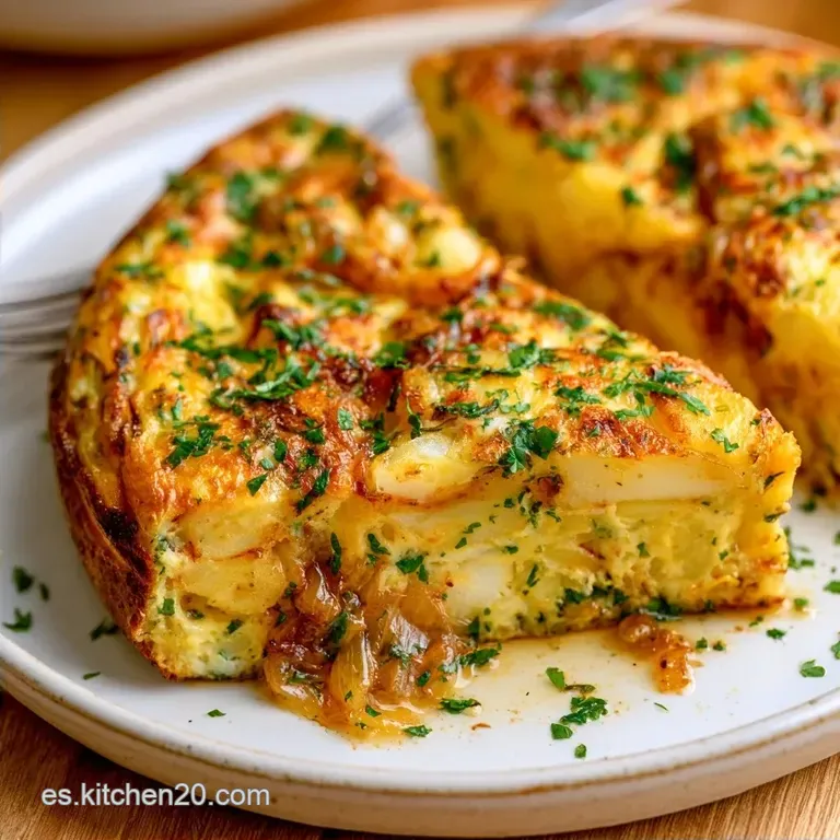 Tortilla de Patatas con Bacalao y Cebolla