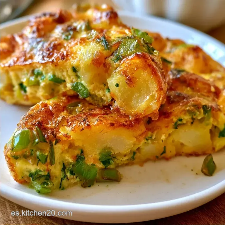 Tortilla De Patatas Con Pimientos Verdes