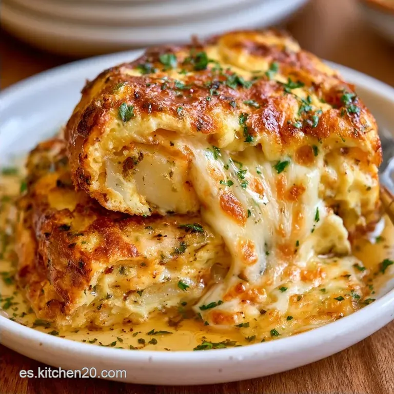 Tortilla de Patatas con Queso Fundido